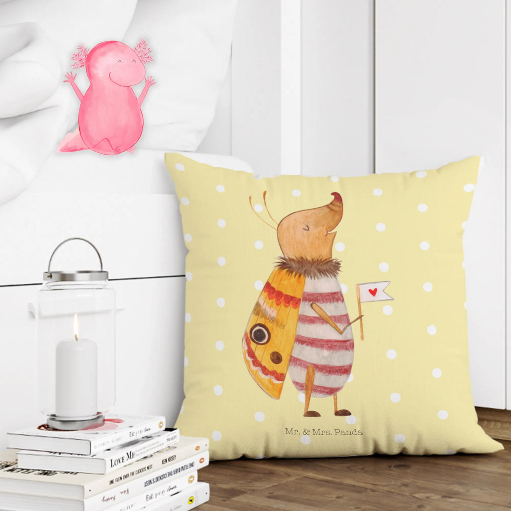 Cushion Moth flag soft, sofa, bedroom, Pillow, cushion, couch, pad, pillows, 40 x 40, settee, fluffy, bed, 40x40, pillow case, small animals, cute, funny, cute animal motives, hand drawn, small world, funny sayings, good mood, happy, gifts, gift ideas, special gifts, animal lover, card, Saying funny, Kitchen decoration, How much does the world cost, Beetle, Moth