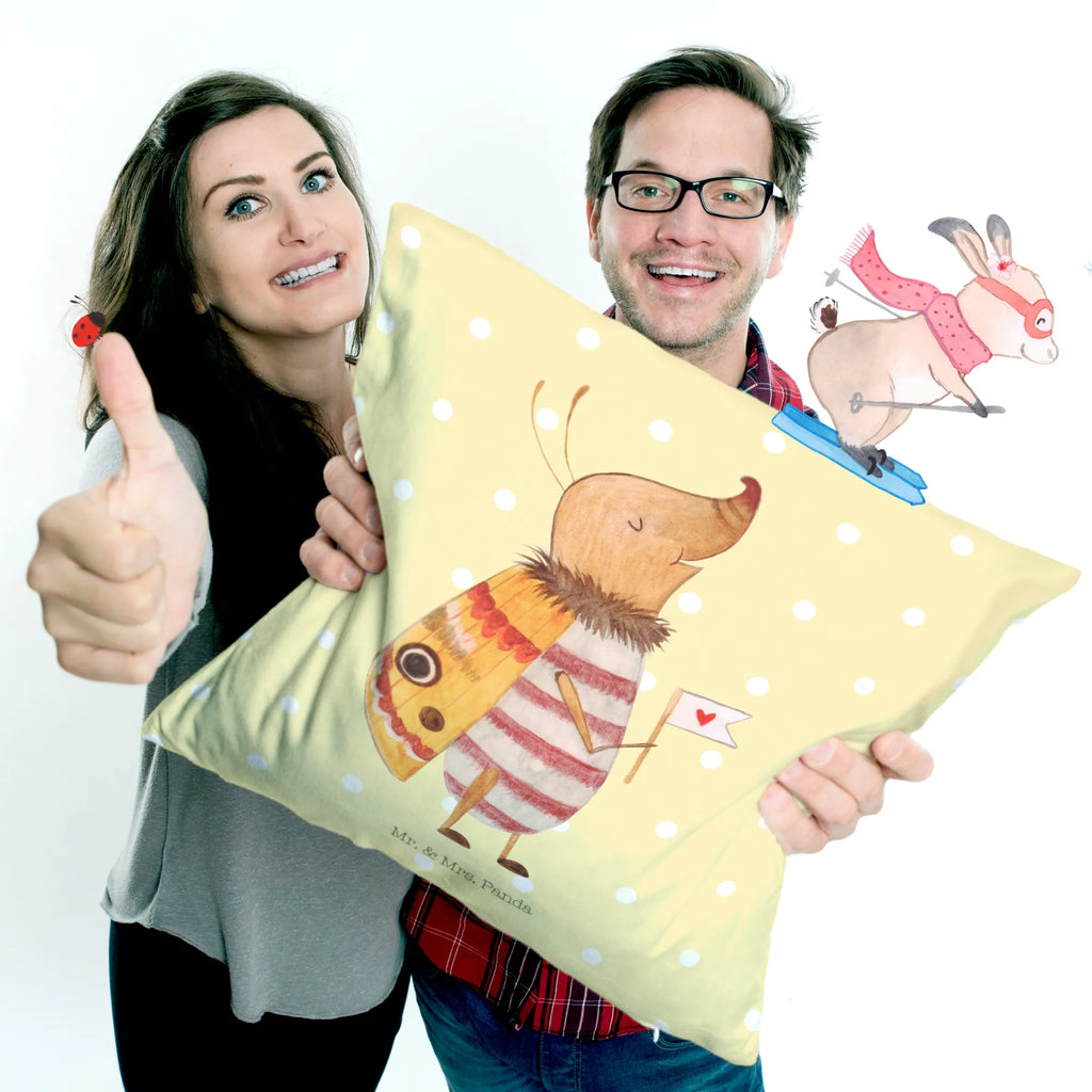 Cushion Moth flag soft, sofa, bedroom, Pillow, cushion, couch, pad, pillows, 40 x 40, settee, fluffy, bed, 40x40, pillow case, small animals, cute, funny, cute animal motives, hand drawn, small world, funny sayings, good mood, happy, gifts, gift ideas, special gifts, animal lover, card, Saying funny, Kitchen decoration, How much does the world cost, Beetle, Moth