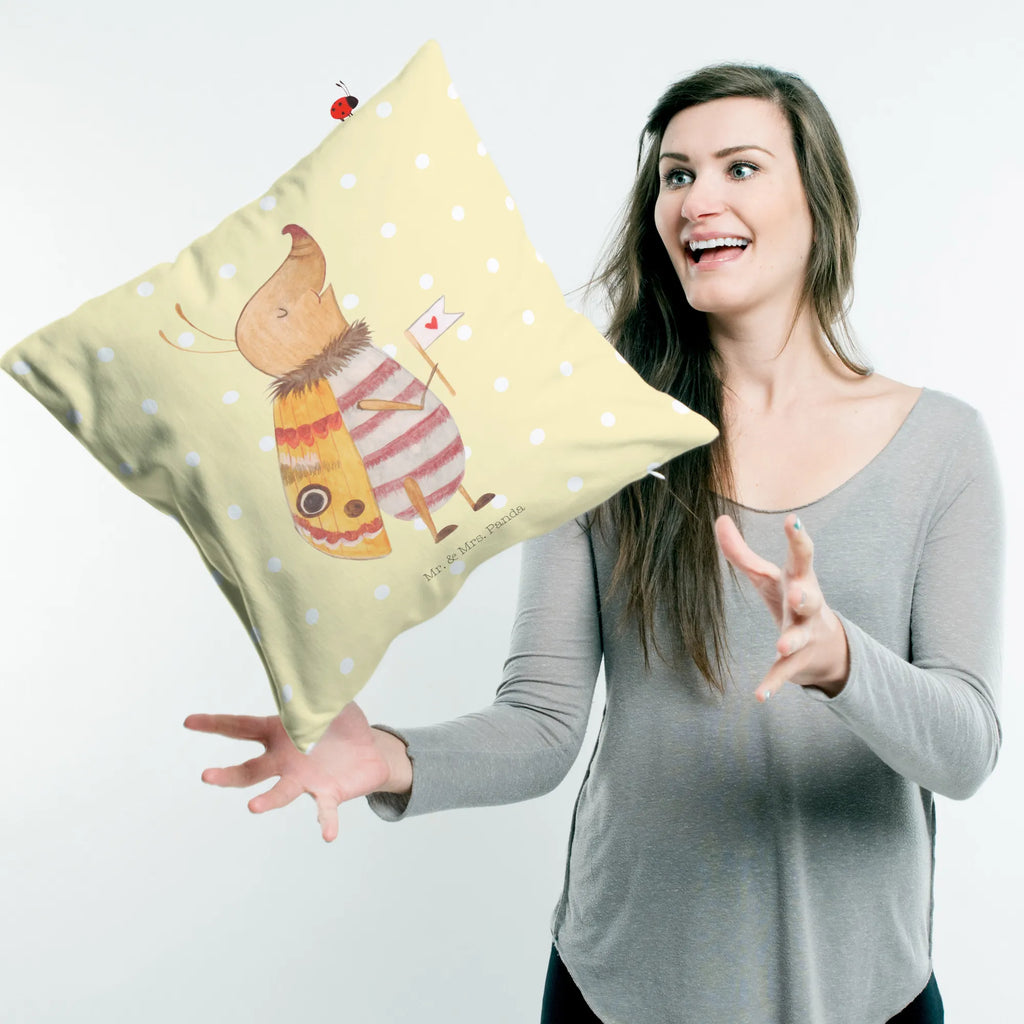 Cushion Moth flag soft, sofa, bedroom, Pillow, cushion, couch, pad, pillows, 40 x 40, settee, fluffy, bed, 40x40, pillow case, small animals, cute, funny, cute animal motives, hand drawn, small world, funny sayings, good mood, happy, gifts, gift ideas, special gifts, animal lover, card, Saying funny, Kitchen decoration, How much does the world cost, Beetle, Moth