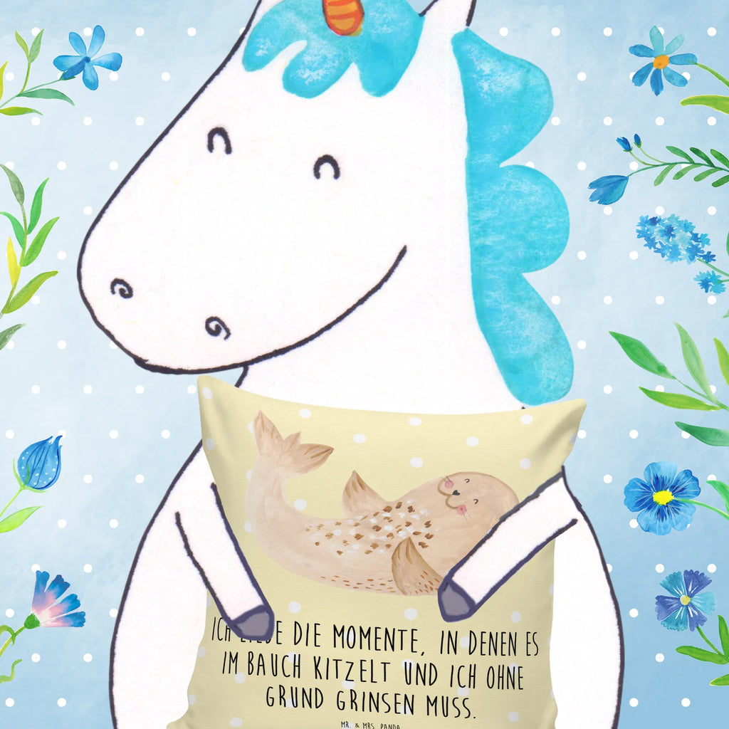 Cushion seal Lay couch, pad, 40x40, pillow case, Pillow, cushion, settee, sofa, soft, bedroom, pillows, fluffy, bed, 40 x 40, small animals, cute, funny, cute animal motives, hand drawn, small world, funny sayings, good mood, happy, gifts, gift ideas, special gifts, animal lover, card, Seal, North Sea, beach, joy, laughter, seals, seal, Baltic Sea, sea animal