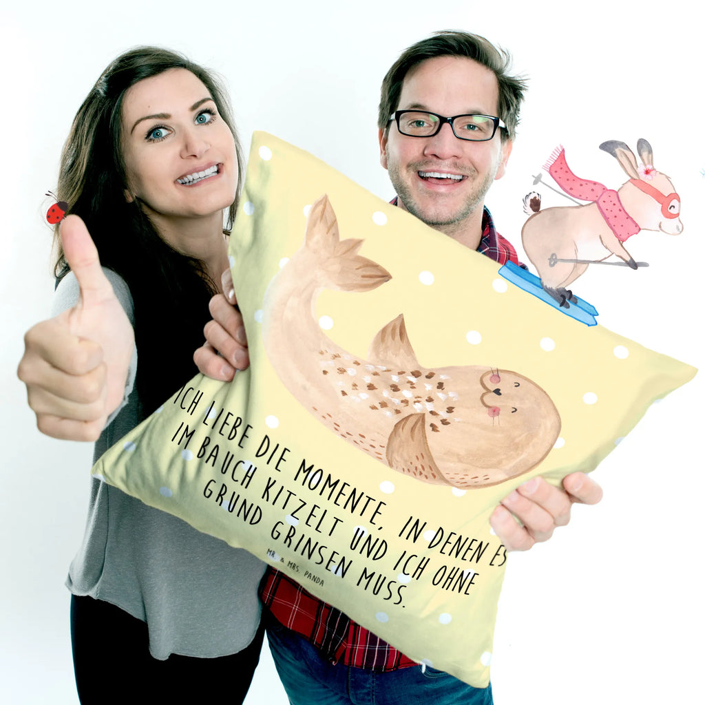 Cushion seal Lay couch, pad, 40x40, pillow case, Pillow, cushion, settee, sofa, soft, bedroom, pillows, fluffy, bed, 40 x 40, small animals, cute, funny, cute animal motives, hand drawn, small world, funny sayings, good mood, happy, gifts, gift ideas, special gifts, animal lover, card, Seal, North Sea, beach, joy, laughter, seals, seal, Baltic Sea, sea animal