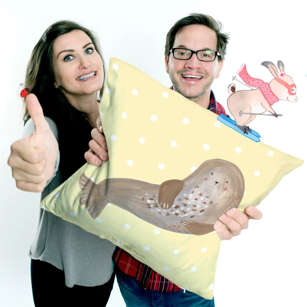 40x40 poduszka foka śmiech Motywy zwierzęce, dobra energia, zabawne powiedzonka, zwierzęta