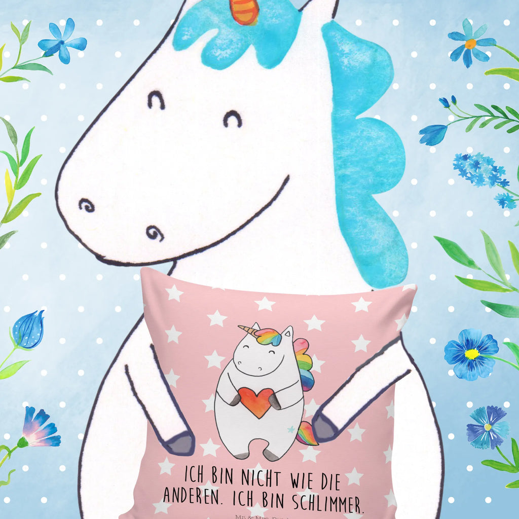 Cushion unicorn Heart 40x40, bedroom, couch, pillows, soft, sofa, cushion, bed, pillow case, settee, pad, 40 x 40, fluffy, Pillow, unicorn, unicorns, girlfriend present, heart, girlfriend gift, funny, bad girl, different, evil, bad, Unicorn