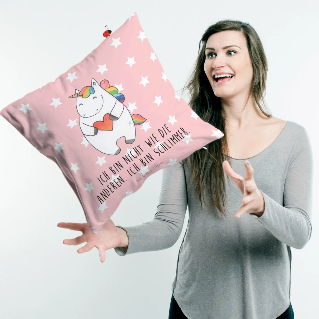 Cushion unicorn Heart 40x40, bedroom, couch, pillows, soft, sofa, cushion, bed, pillow case, settee, pad, 40 x 40, fluffy, Pillow, unicorn, unicorns, girlfriend present, heart, girlfriend gift, funny, bad girl, different, evil, bad, Unicorn