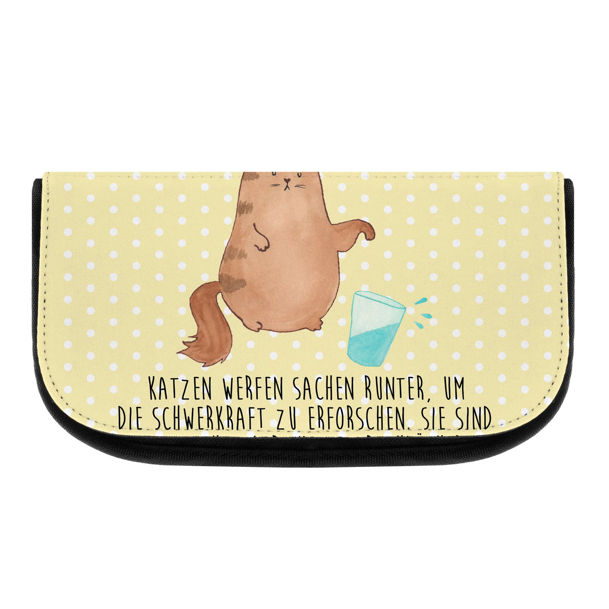Kosmetiktasche Katze Wasserglas