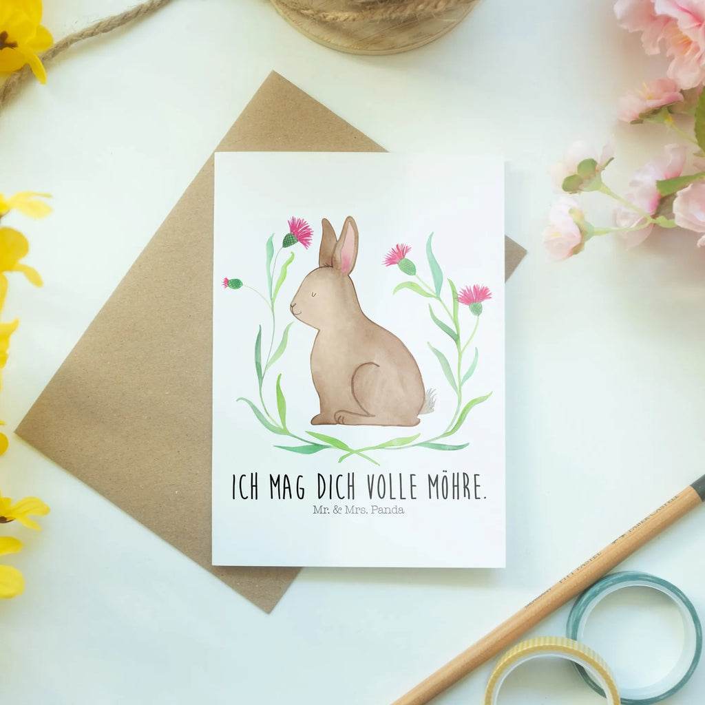 Greetings card Hare Sit wedding card, greeting card, birthday card, invitation card, folding card, Easter, Easter bunny, Easter flower, Rabbit, Hare, Happy Easter, Love, Easter greetings, Greetings