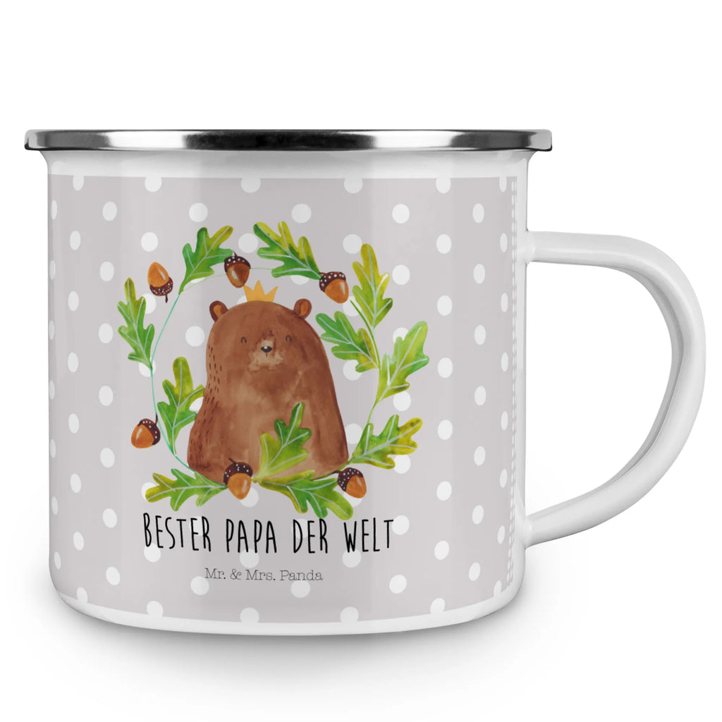 Kempingowy kubek emaliowany Niedźwiedź król metallbecher, Reisebecher, Pott, Becher, Trinkbecher, emaillebecher, Teebecher, wanderbecher, Blechtasse, reisetasse, blechbecher, Emailletasse, Campingbecher, wandertasse, Kaffeetasse, Kaffeebecher, Emaille Tasse, Teetasse, Tasse, Metalltasse, Emaille Becher, becher emaille, Campingtasse, Tasse Emaille, Teddy, Teddybär, Bär, Vater, Bester Vater, Daddy, Vatertag, Dad, Papa Bär, Papa, Bester Papa, Papi, Weltbester Papa