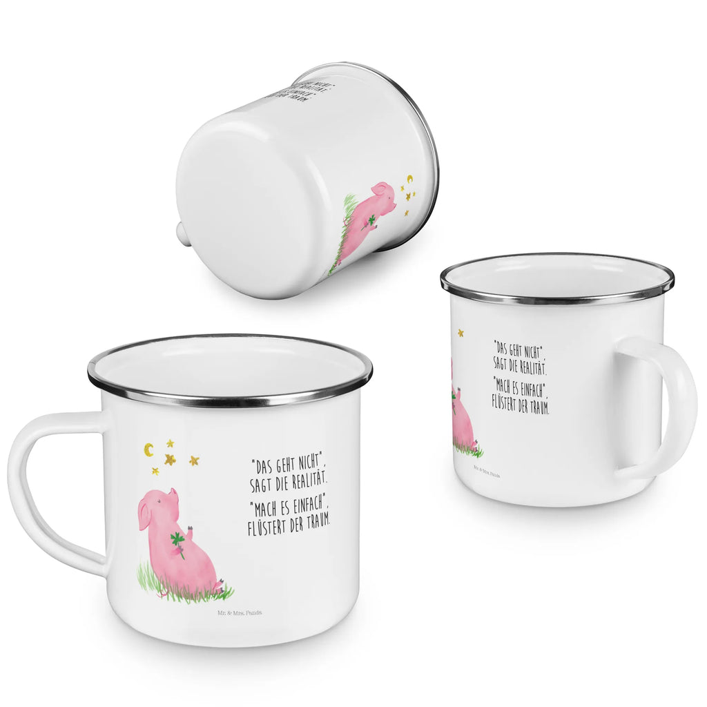 Enamel camping mug Pig Luck Kaffeetasse, wanderbecher, Campingtasse, Blechtasse, Teebecher, Emaille Tasse, Emailletasse, becher emaille, blechbecher, Tasse Emaille, Becher, Trinkbecher, Metalltasse, Kaffeebecher, emaillebecher, wandertasse, Tasse, metallbecher, Campingbecher, Teetasse, Pott, reisetasse, Emaille Becher, Reisebecher, Tiere, Tiermotive, Gute Laune, Lustige Sprüche, Motivation, Schwein, Schweinchen, Sernchen, Glücksbringer, Träume, Ziele, Sterne, Glücksschwein. Glück