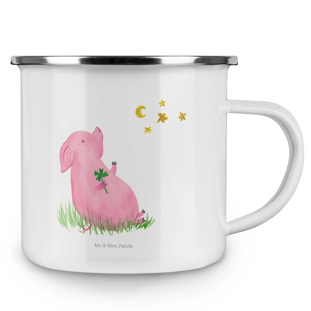 Enamel camping mug Pig Luck Kaffeetasse, wanderbecher, Campingtasse, Blechtasse, Teebecher, Emaille Tasse, Emailletasse, becher emaille, blechbecher, Tasse Emaille, Becher, Trinkbecher, Metalltasse, Kaffeebecher, emaillebecher, wandertasse, Tasse, metallbecher, Campingbecher, Teetasse, Pott, reisetasse, Emaille Becher, Reisebecher, Tiere, Tiermotive, Gute Laune, Lustige Sprüche, Motivation, Schwein, Schweinchen, Sernchen, Glücksbringer, Träume, Ziele, Sterne, Glücksschwein. Glück