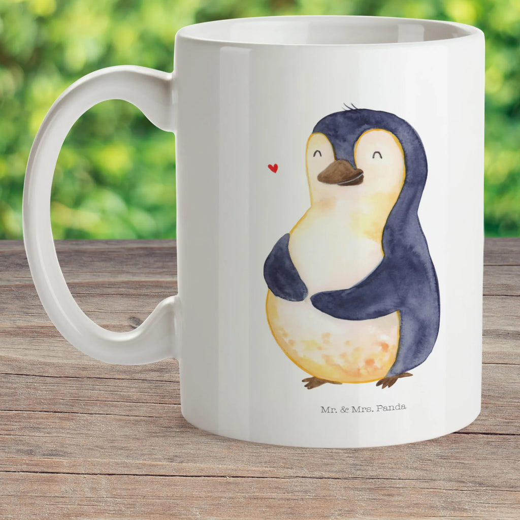 Child's mug Penguin diet camping mug, coffee cup, plastic cup, mug, drinking cup, kindergarten, Penguin, North Pole, Winter, Penguins, motivation, body love, losing weight, penguin, self-respect, self-love, penguins, weight, diet