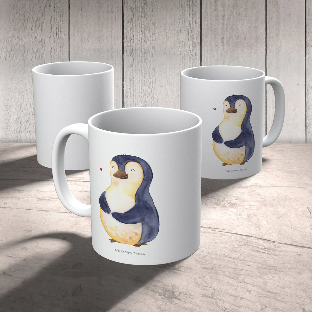 Child's mug Penguin diet camping mug, coffee cup, plastic cup, mug, drinking cup, kindergarten, Penguin, North Pole, Winter, Penguins, motivation, body love, losing weight, penguin, self-respect, self-love, penguins, weight, diet
