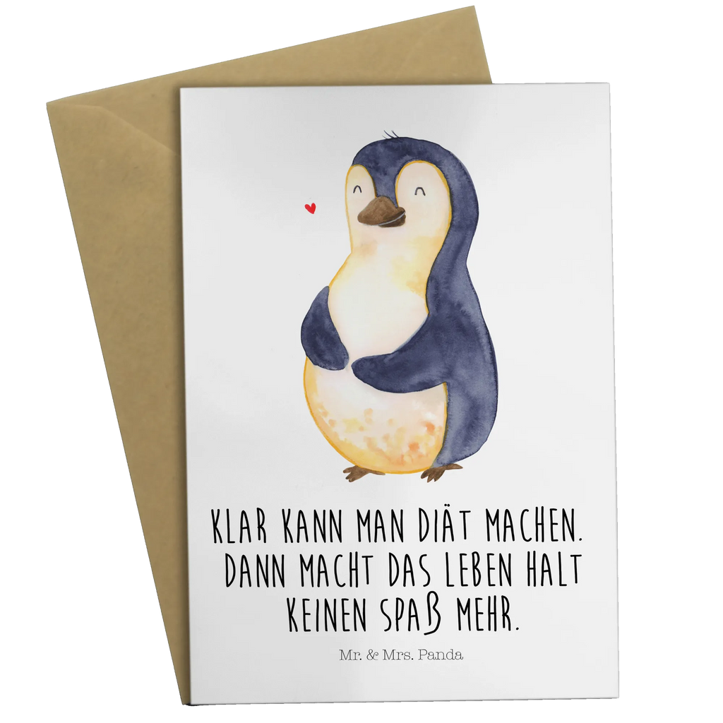 Kartka okolicznościowa Pingwin dieta Hochzeitskarte, Ansichtskarten, Karte, Grußkarte, Einladungskarte, Glückwunschkarte, Geburtstagskarte, Klappkarte, Pinguin, Pinguine, Abnehmen, Körperliebe, Selbstrespekt, Gewicht, Selbstliebe, Abspecken, Motivation, Diät