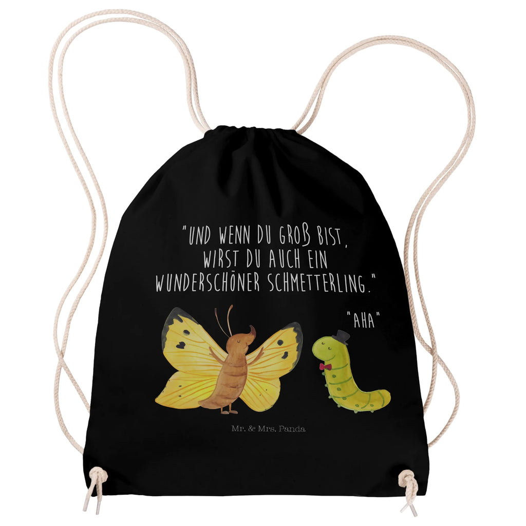 Drawstring bag Caterpillar butterfly bag, carrier bag, hipster, gym bag, sports bag, jute bag, small animals, cute, funny, cute animal motives, hand drawn, small world, funny sayings, good mood, happy, gifts, gift ideas, special gifts, animal lover, card, growing up, butterfly, development, beauty, hat, lemon butterfly, cocoon, Caterpillar