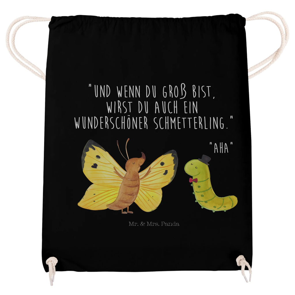 Drawstring bag Caterpillar butterfly bag, carrier bag, hipster, gym bag, sports bag, jute bag, small animals, cute, funny, cute animal motives, hand drawn, small world, funny sayings, good mood, happy, gifts, gift ideas, special gifts, animal lover, card, growing up, butterfly, development, beauty, hat, lemon butterfly, cocoon, Caterpillar