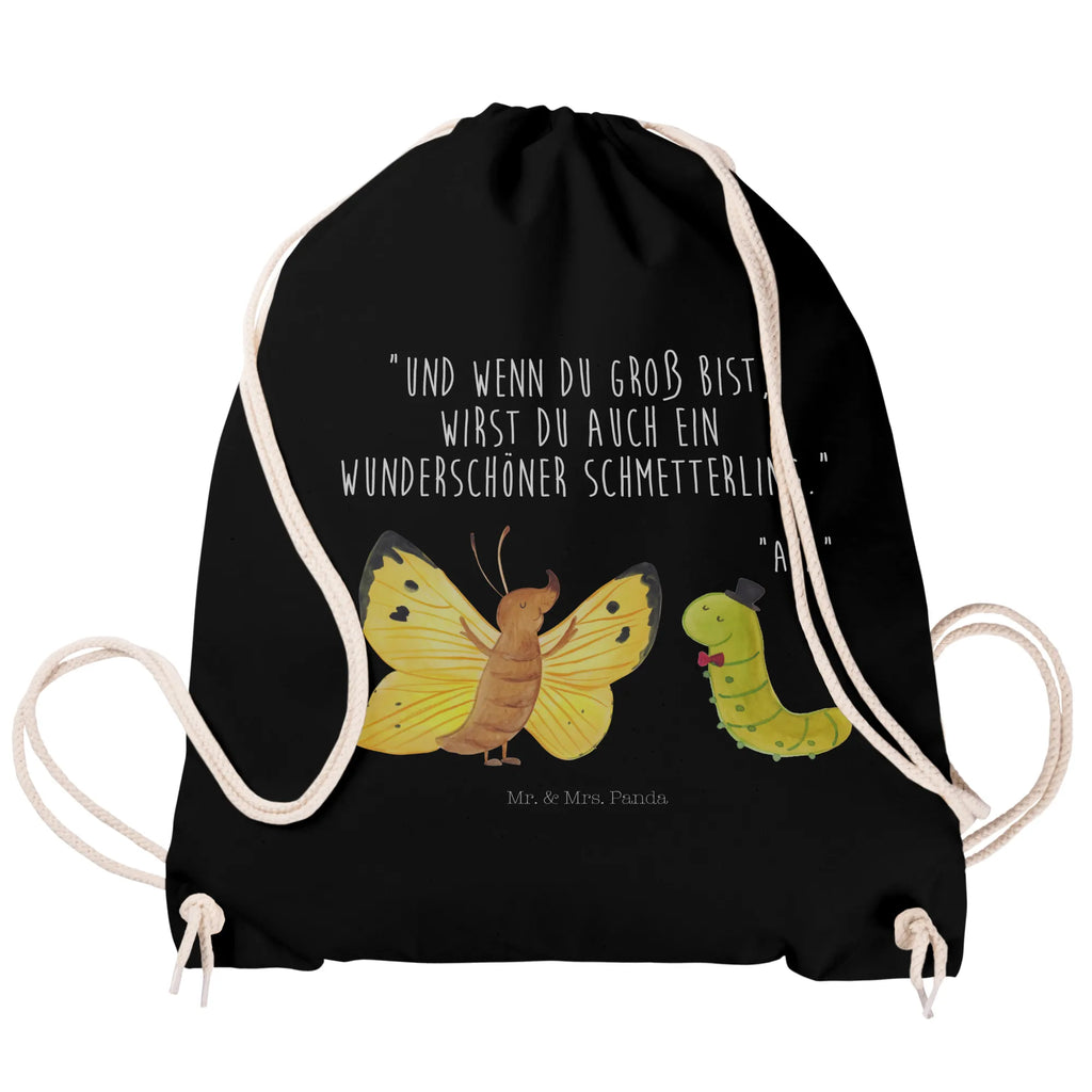 Drawstring bag Caterpillar butterfly bag, carrier bag, hipster, gym bag, sports bag, jute bag, small animals, cute, funny, cute animal motives, hand drawn, small world, funny sayings, good mood, happy, gifts, gift ideas, special gifts, animal lover, card, growing up, butterfly, development, beauty, hat, lemon butterfly, cocoon, Caterpillar