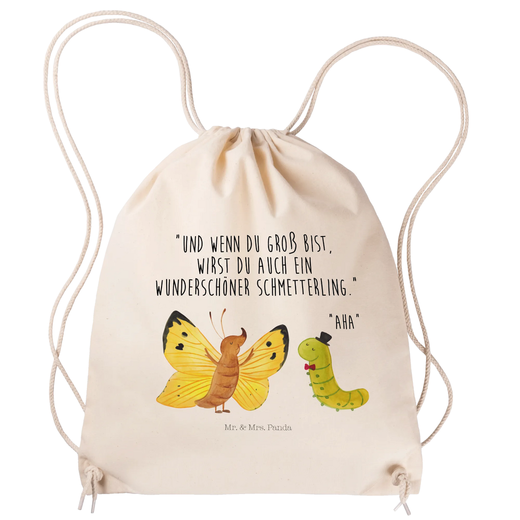 Drawstring bag Caterpillar butterfly bag, carrier bag, hipster, gym bag, sports bag, jute bag, small animals, cute, funny, cute animal motives, hand drawn, small world, funny sayings, good mood, happy, gifts, gift ideas, special gifts, animal lover, card, growing up, butterfly, development, beauty, hat, lemon butterfly, cocoon, Caterpillar