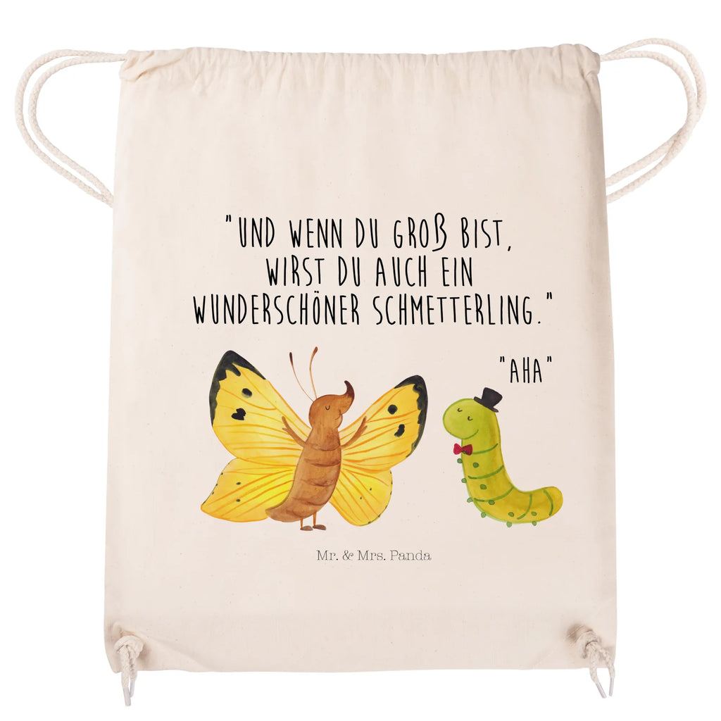 Drawstring bag Caterpillar butterfly bag, carrier bag, hipster, gym bag, sports bag, jute bag, small animals, cute, funny, cute animal motives, hand drawn, small world, funny sayings, good mood, happy, gifts, gift ideas, special gifts, animal lover, card, growing up, butterfly, development, beauty, hat, lemon butterfly, cocoon, Caterpillar