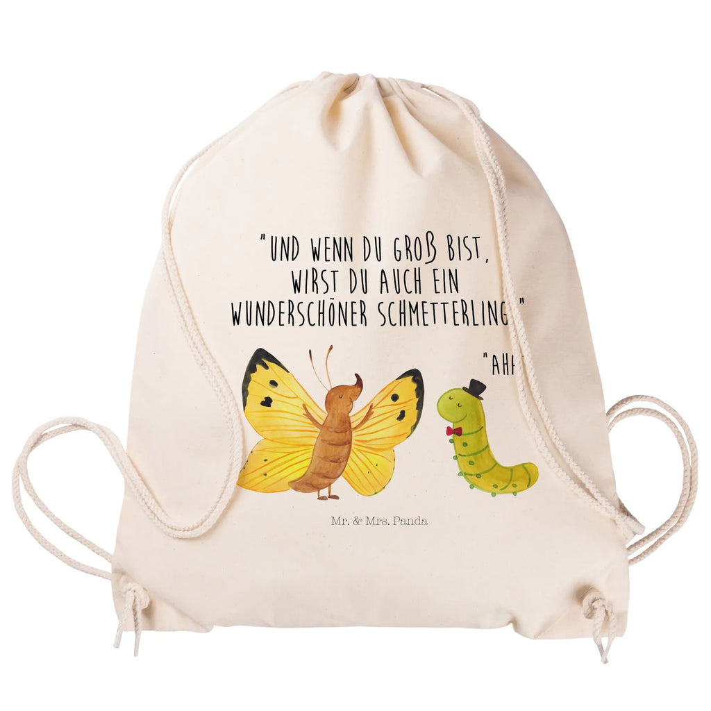 Drawstring bag Caterpillar butterfly bag, carrier bag, hipster, gym bag, sports bag, jute bag, small animals, cute, funny, cute animal motives, hand drawn, small world, funny sayings, good mood, happy, gifts, gift ideas, special gifts, animal lover, card, growing up, butterfly, development, beauty, hat, lemon butterfly, cocoon, Caterpillar