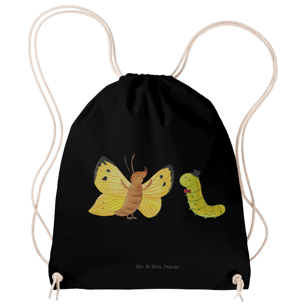 Drawstring bag Caterpillar butterfly bag, carrier bag, hipster, gym bag, sports bag, jute bag, small animals, cute, funny, cute animal motives, hand drawn, small world, funny sayings, good mood, happy, gifts, gift ideas, special gifts, animal lover, card, growing up, butterfly, development, beauty, hat, lemon butterfly, cocoon, Caterpillar