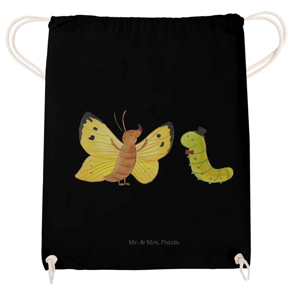 Drawstring bag Caterpillar butterfly bag, carrier bag, hipster, gym bag, sports bag, jute bag, small animals, cute, funny, cute animal motives, hand drawn, small world, funny sayings, good mood, happy, gifts, gift ideas, special gifts, animal lover, card, growing up, butterfly, development, beauty, hat, lemon butterfly, cocoon, Caterpillar