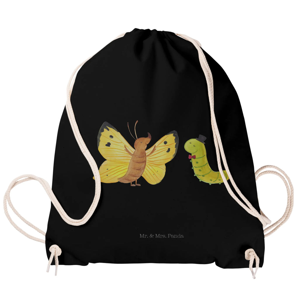 Drawstring bag Caterpillar butterfly bag, carrier bag, hipster, gym bag, sports bag, jute bag, small animals, cute, funny, cute animal motives, hand drawn, small world, funny sayings, good mood, happy, gifts, gift ideas, special gifts, animal lover, card, growing up, butterfly, development, beauty, hat, lemon butterfly, cocoon, Caterpillar