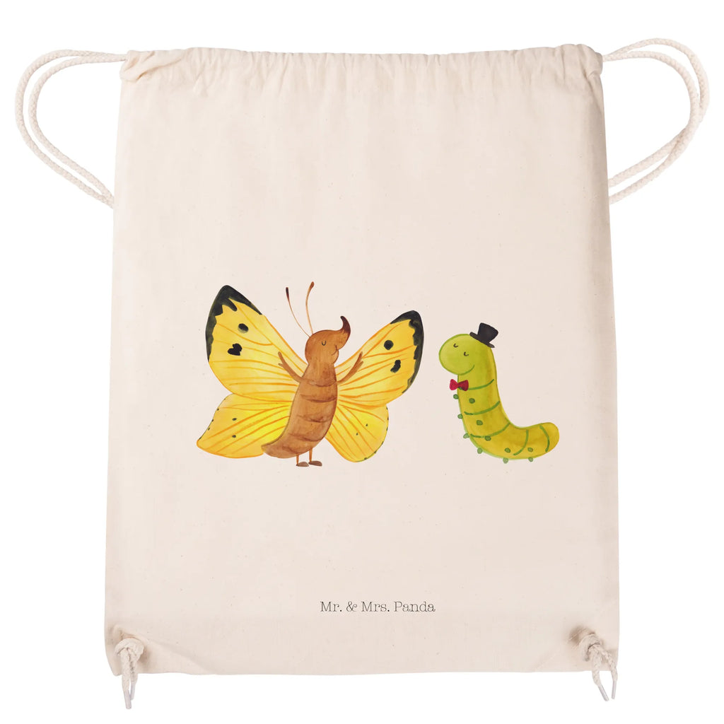 Drawstring bag Caterpillar butterfly bag, carrier bag, hipster, gym bag, sports bag, jute bag, small animals, cute, funny, cute animal motives, hand drawn, small world, funny sayings, good mood, happy, gifts, gift ideas, special gifts, animal lover, card, growing up, butterfly, development, beauty, hat, lemon butterfly, cocoon, Caterpillar