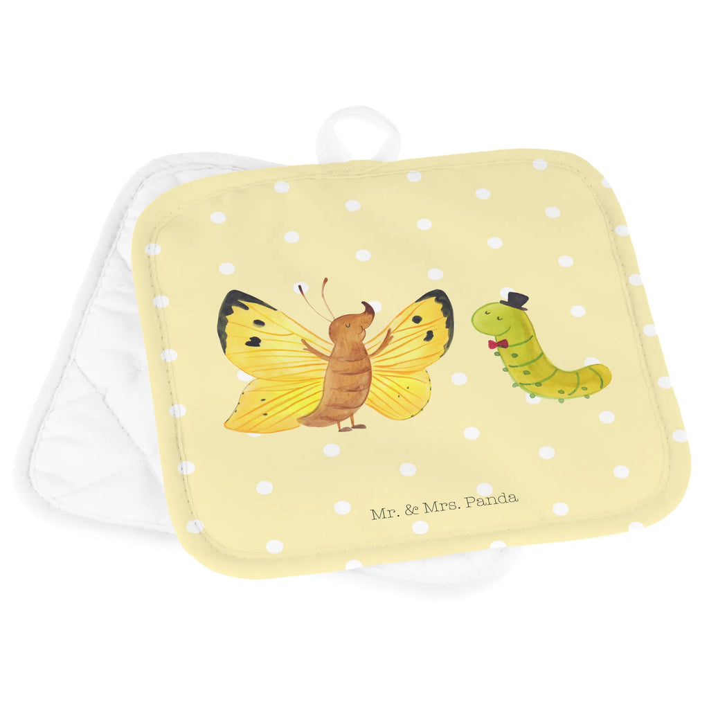 Pot holder Caterpillar butterfly Ofenhandschuhe, Topflappenset, Topflappen lustig, Topfuntersetzer, Topflappen, Topflappen Set, Schöne Topflappen, Topflappen 2er Set, Topfhandschuhe, Topfhandschuh, Topflappen mit Spruch, Ofenhandschuh, Tiermotive, Gute Laune, lustige Sprüche, Tiere, Schönheit, Entwicklung, Raupe, Schmetterling, Kokon, Aufwachsen, Hütchen, Erwachsen werden, Hut, Zitronenfalter