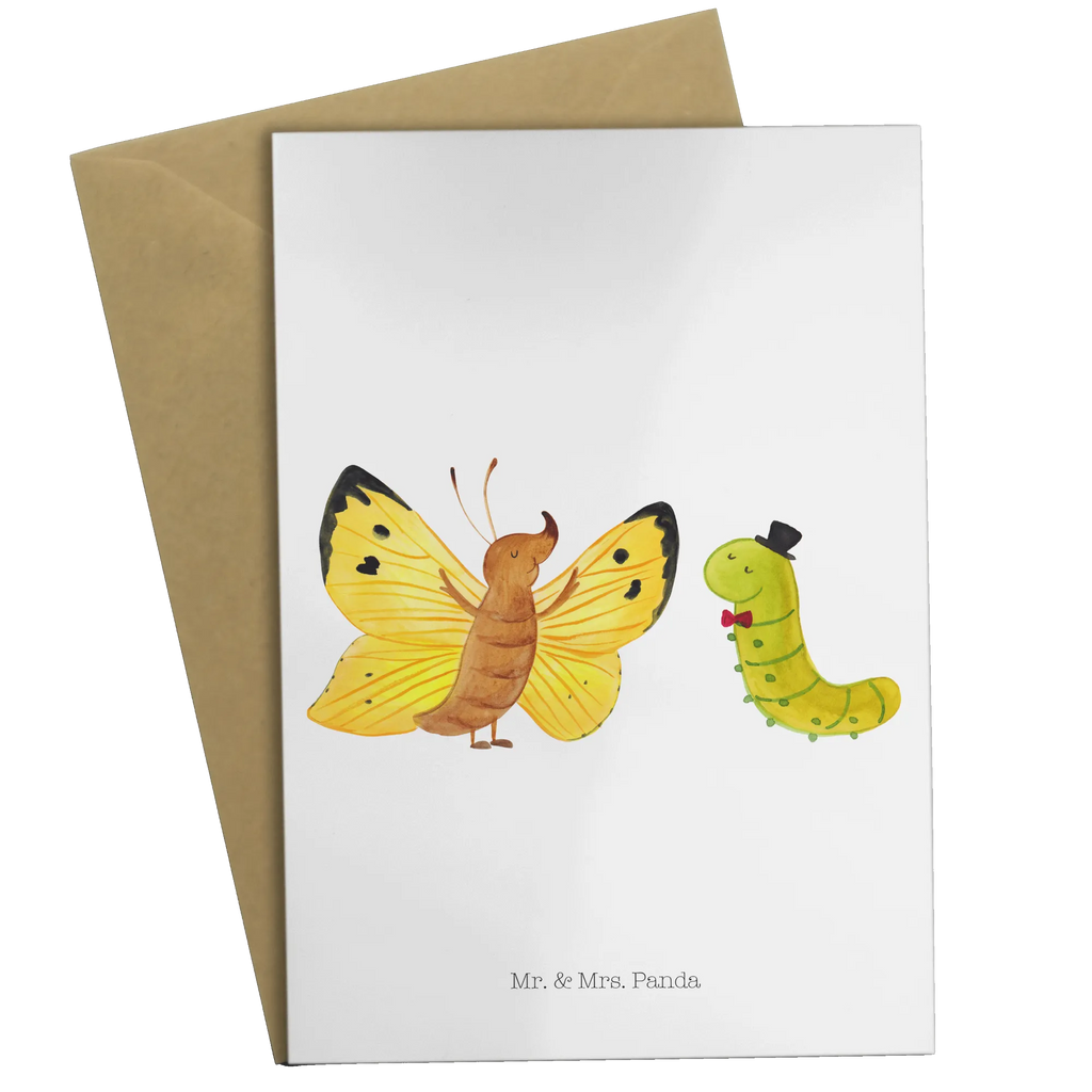 Greetings card Caterpillar butterfly Glückwunschkarte, Geburtstagskarte, Ansichtskarten, Einladungskarte, Klappkarte, Grußkarte, Karte, Hochzeitskarte, Tiermotive, Gute Laune, lustige Sprüche, Tiere, Zitronenfalter, Schmetterling, Hut, Schönheit, Hütchen, Erwachsen werden, Entwicklung, Raupe, Aufwachsen, Kokon