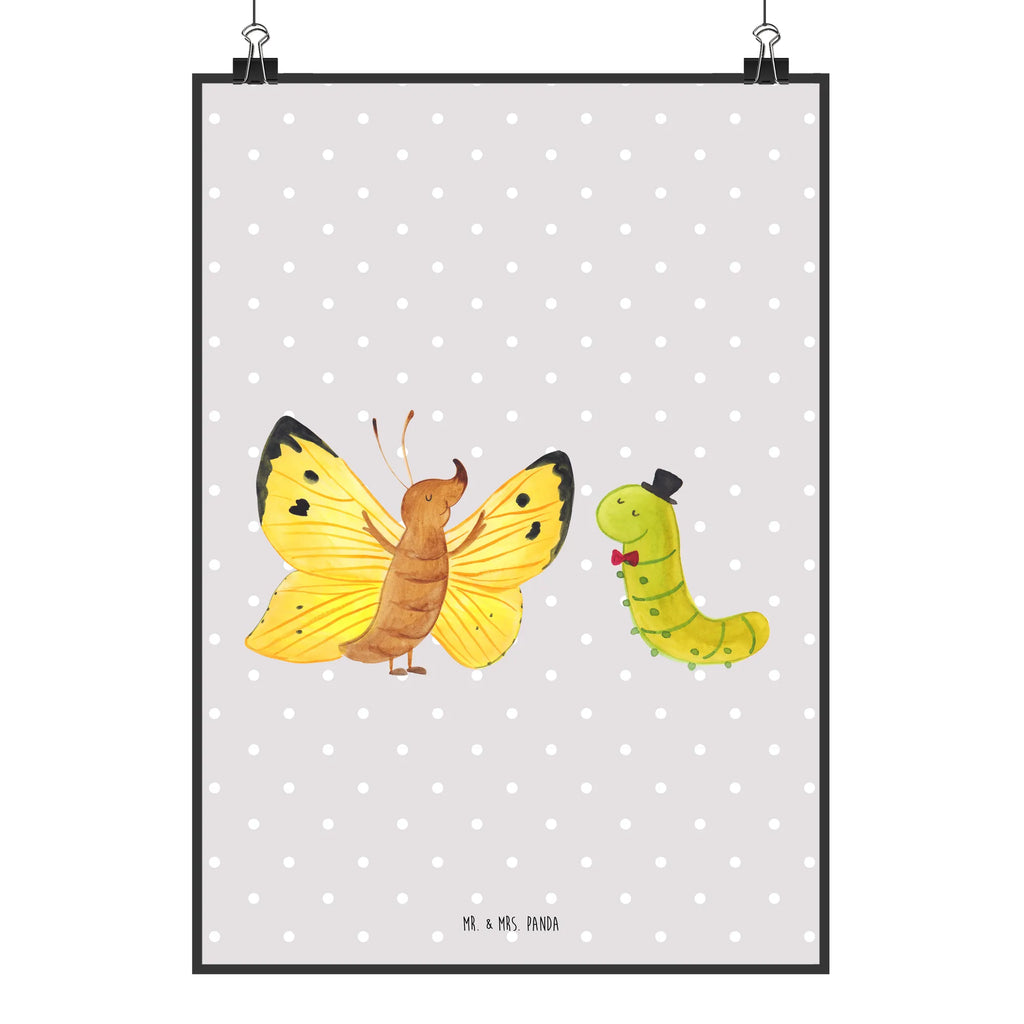 Plakat gąsienica motyl Motywy zwierzęce, dobra energia, zabawne powiedzonka, zwierzęta