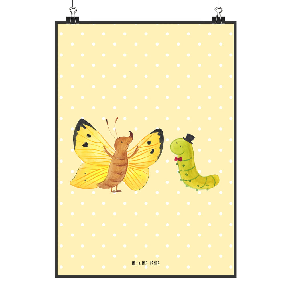 Plakat gąsienica motyl Motywy zwierzęce, dobra energia, zabawne powiedzonka, zwierzęta