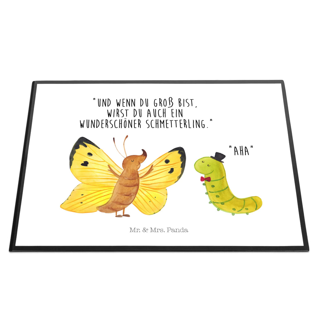 Schreibtischunterlage Raupe & Schmetterling Bürobedarf, Schreibwaren, Schreibunterlage, Schreibtischunterlage Groß, Büroartikel, Schreibtischauflage, Schreibtisch Unterlagen, Tiermotive, Gute Laune, lustige Sprüche, Tiere, Schmetterling, Hut, Kokon, Erwachsen werden, Schönheit, Raupe, Entwicklung, Hütchen, Zitronenfalter, Aufwachsen