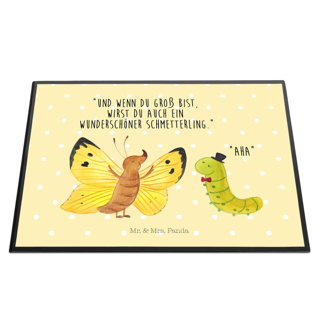 Schreibtischunterlage Raupe & Schmetterling Bürobedarf, Schreibwaren, Schreibunterlage, Schreibtischunterlage Groß, Büroartikel, Schreibtischauflage, Schreibtisch Unterlagen, Tiermotive, Gute Laune, lustige Sprüche, Tiere, Schmetterling, Hut, Kokon, Erwachsen werden, Schönheit, Raupe, Entwicklung, Hütchen, Zitronenfalter, Aufwachsen