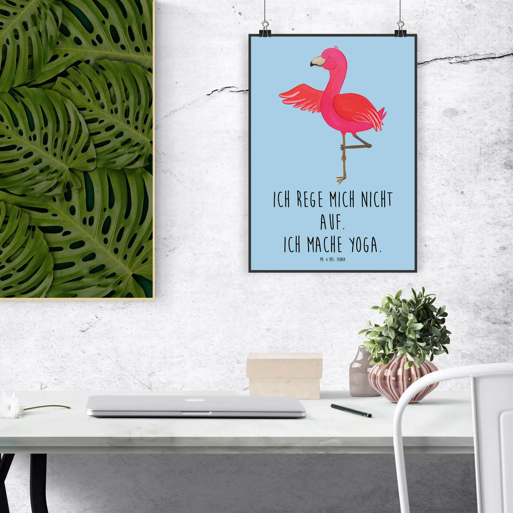 Poster flamingo yoga wanddeko, Bild für Wand, drucke, grafikposter, Wanddekoration, Wandposter, Designposter, Wandschmuck, Mr. & Mrs. Panda Poster, Posterdruck, kunstposter, Wanddeko Bild, kunst für die wand, Deko Bild, Wandbild, wandkunst, wanddruck, Bild, kunstdruck poster, Plakat, Poster, Kunstdruck, Flamingo, Yoga, Ärger, Namaste, Achtsamkeit, Tiefenentspannung, Aufregen, Entspannung, Yoga-Übung, Vogel