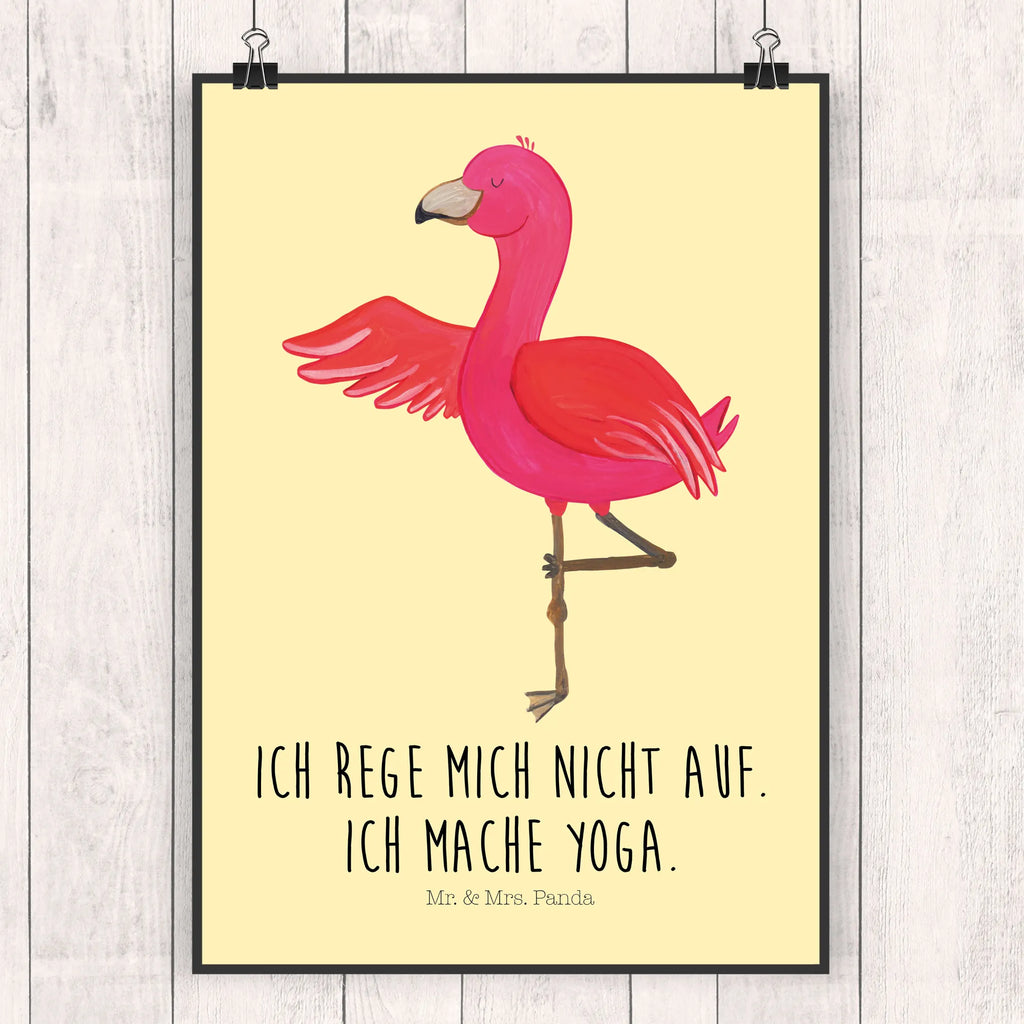 Poster flamingo yoga wanddeko, Bild für Wand, drucke, grafikposter, Wanddekoration, Wandposter, Designposter, Wandschmuck, Mr. & Mrs. Panda Poster, Posterdruck, kunstposter, Wanddeko Bild, kunst für die wand, Deko Bild, Wandbild, wandkunst, wanddruck, Bild, kunstdruck poster, Plakat, Poster, Kunstdruck, Flamingo, Yoga, Ärger, Namaste, Achtsamkeit, Tiefenentspannung, Aufregen, Entspannung, Yoga-Übung, Vogel