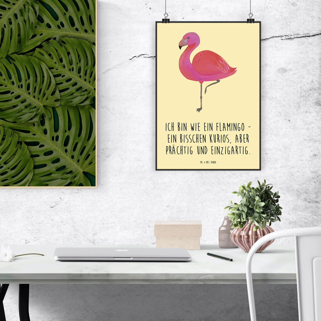 Poster flamingo Classic Wanddekoration, Mr. & Mrs. Panda Poster, Handgemaltes Poster, Poster, Wandposter, Küchenposter, Posterdruck, Bild, Kunstdruck, Designposter, Wanddeko, Raumdekoration, Kinderposter, Wanddeko Bild, Flamingo, Freundinnen, Einzigartig, Freundin, Außenseiter, Tochter, Selbstliebe, ich, Sohn, Stolz, Spruch, Geschwister, für mich