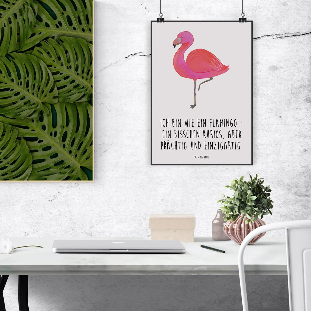 Poster flamingo Classic Wanddekoration, Mr. & Mrs. Panda Poster, Handgemaltes Poster, Poster, Wandposter, Küchenposter, Posterdruck, Bild, Kunstdruck, Designposter, Wanddeko, Raumdekoration, Kinderposter, Wanddeko Bild, Flamingo, Freundinnen, Einzigartig, Freundin, Außenseiter, Tochter, Selbstliebe, ich, Sohn, Stolz, Spruch, Geschwister, für mich