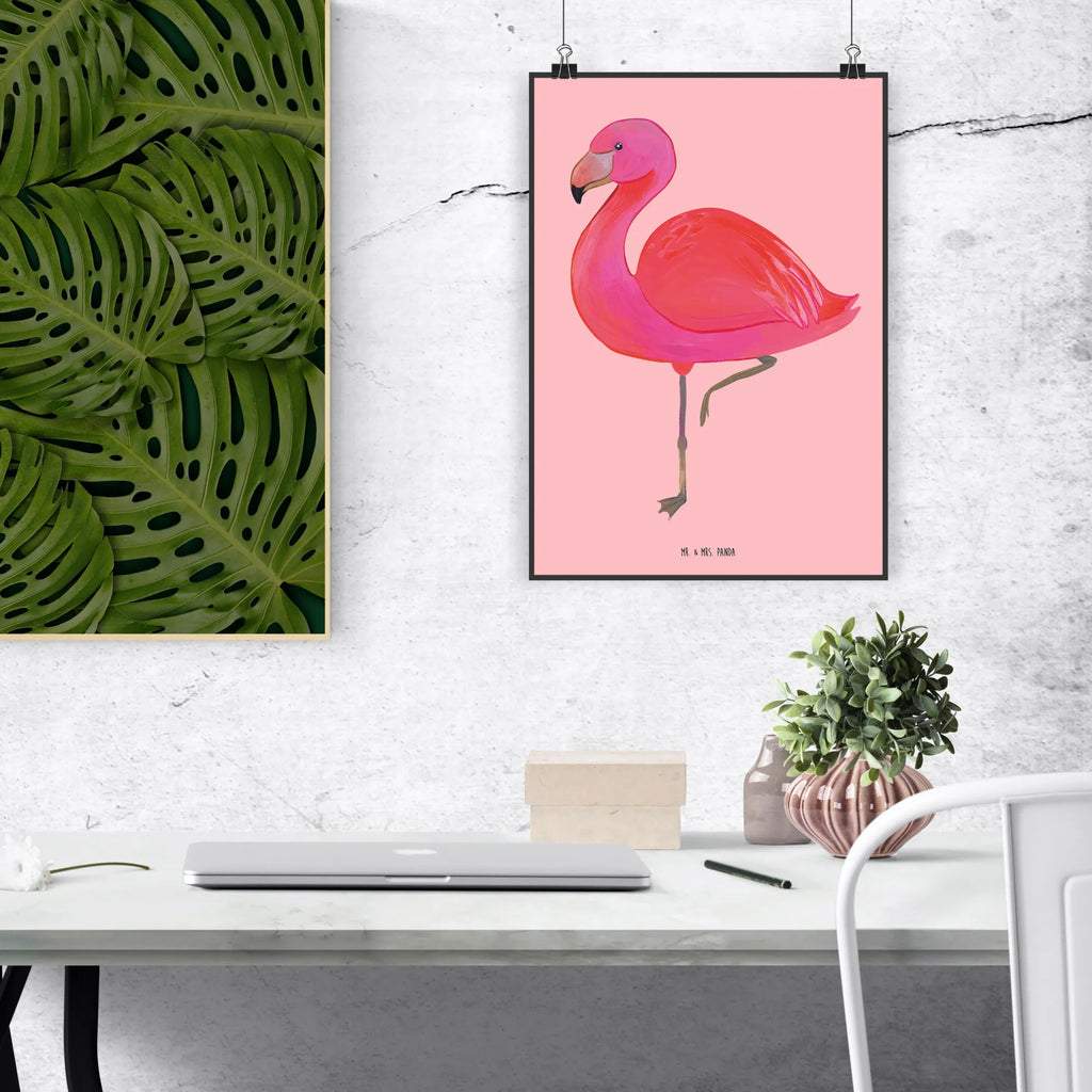 Poster flamingo Classic Wanddekoration, Mr. & Mrs. Panda Poster, Handgemaltes Poster, Poster, Wandposter, Küchenposter, Posterdruck, Bild, Kunstdruck, Designposter, Wanddeko, Raumdekoration, Kinderposter, Wanddeko Bild, Flamingo, Freundinnen, Einzigartig, Freundin, Außenseiter, Tochter, Selbstliebe, ich, Sohn, Stolz, Spruch, Geschwister, für mich