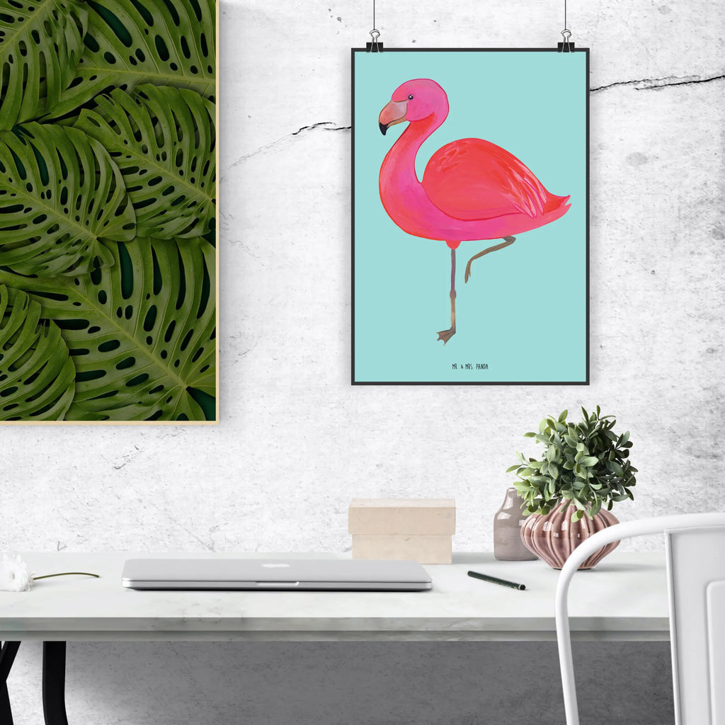 Poster flamingo Classic Wanddekoration, Mr. & Mrs. Panda Poster, Handgemaltes Poster, Poster, Wandposter, Küchenposter, Posterdruck, Bild, Kunstdruck, Designposter, Wanddeko, Raumdekoration, Kinderposter, Wanddeko Bild, Flamingo, Freundinnen, Einzigartig, Freundin, Außenseiter, Tochter, Selbstliebe, ich, Sohn, Stolz, Spruch, Geschwister, für mich