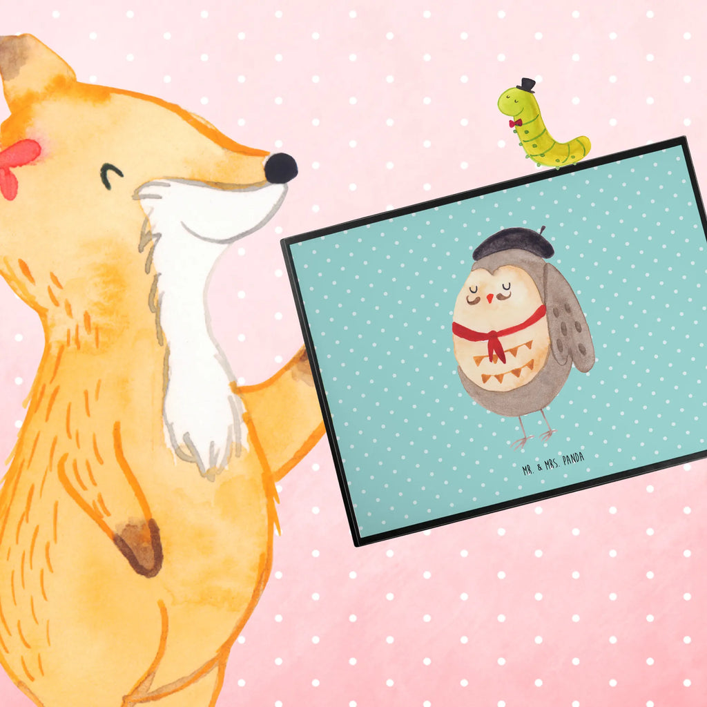 Schreibtischunterlage Eule Französisch Schreibwaren, Büroartikel, Schreibunterlage, Schreibtisch Unterlagen, Bürobedarf, Schreibtischunterlage Groß, Schreibtischauflage, Eule, La vie est belle, Spruch schön, Eulen, Owl, das Leben ist schön, Spruch Französisch, hibou, Frankreich, Eule Deko