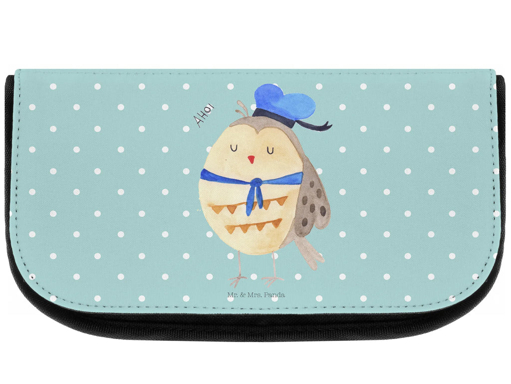 Kosmetiktasche Eule Matrose Schminktäschchen, Reisenecessaires, beauty tasche, kulturtäschchen, kleines Täschchen, reiseschminktasche, Kulturtasche, Waschbeutel, Waschtasche, beauty case, utensilientasche, kosmetik beutel, Organizer Tasche, Schminkbeutel, Kulturbeutel, kosmetiktäschchen, Beautybag, hygiene tasche, zubehörtasche, reise kosmetiktasche, Schminktasche, Make-Up Bag, bad tasche, Necessaire, toilettenbeutel, Kosmetiktasche, Beauty Bag, Toilettentasche, Eule, Owl, Ehe, Freundin, Matrose, Eule Deko, Seefahrer, Eule Spruch, Wortspiel Lustig, Heimathafen, Hochzeitstag Geschenk