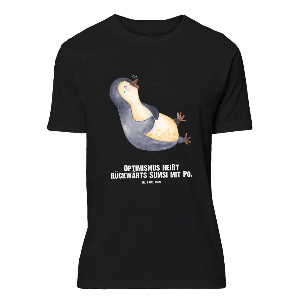 Personalisiertes T-Shirt Pinguin lachend T-Shirt Personalisiert, T-Shirt mit Namen, T-Shirt mit Aufruck, Männer, Frauen, Pinguin, Pinguine, lustiger Spruch, Optimismus, Fröhlich, Lachen, Humor, Fröhlichkeit