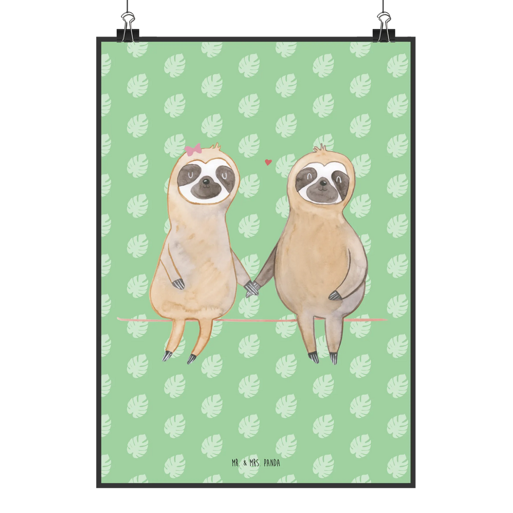 Poster sloth pair Bild, Posterdruck, Wanddeko Bild, kunst für die wand, Wandschmuck, Wandposter, Designposter, kunstposter, wanddeko, Kunstdruck, Plakat, grafikposter, wanddruck, Wandbild, Wanddekoration, Mr. & Mrs. Panda Poster, Deko Bild, kunstdruck poster, wandkunst, Poster, Bild für Wand, drucke, Faultier Deko, Faultier Geschenk, Faultier, Verlobt, Pärchen, Relaxen, Faultierliebe, Langsamkeit, Verliebt, Gemeinsam, Liebespaar, Faultiere, Faultierpärchen, Beziehung, faul, Liebe, Lieblingstier