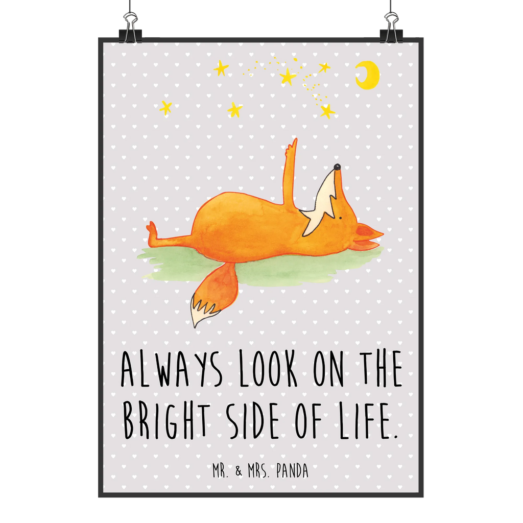 Plakat lis Gwiazdy Wanddekoration, Kunstdruck, Wandposter, Bild, Wanddeko, Küchenposter, Wanddeko Bild, Designposter, Raumdekoration, Poster, Posterdruck, Mr. & Mrs. Panda Poster, Kinderposter, Handgemaltes Poster, Fuchs, Romantik, Füchse, Spruch positiv, Always Look on the Bright Side of Life, tröstende Worte, Spruch schön