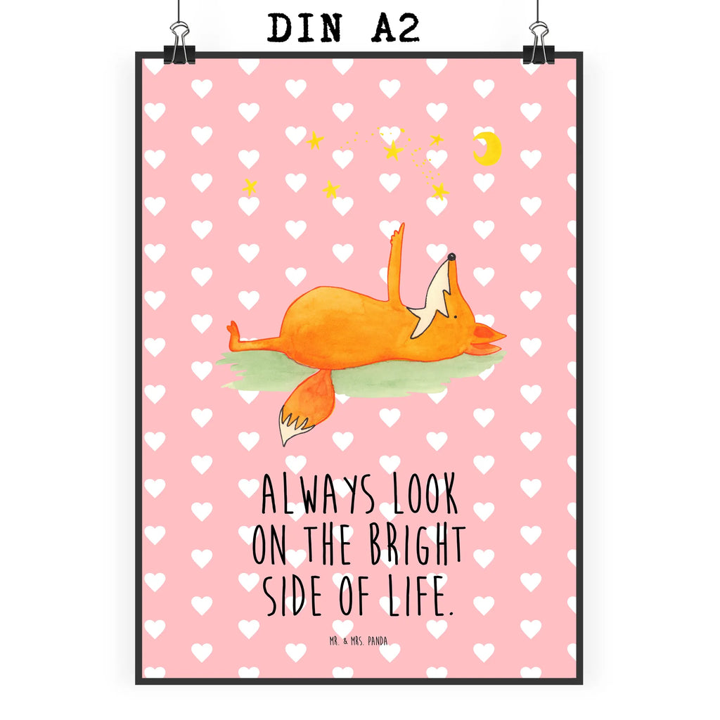 Plakat lis Gwiazdy Wanddekoration, Kunstdruck, Wandposter, Bild, Wanddeko, Küchenposter, Wanddeko Bild, Designposter, Raumdekoration, Poster, Posterdruck, Mr. & Mrs. Panda Poster, Kinderposter, Handgemaltes Poster, Fuchs, Romantik, Füchse, Spruch positiv, Always Look on the Bright Side of Life, tröstende Worte, Spruch schön