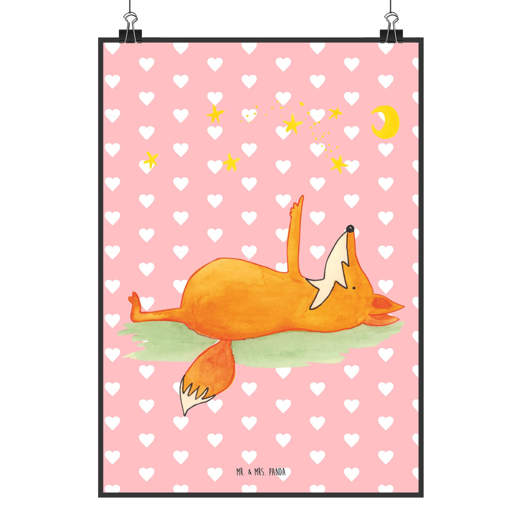 Plakat lis Gwiazdy Wanddekoration, Kunstdruck, Wandposter, Bild, Wanddeko, Küchenposter, Wanddeko Bild, Designposter, Raumdekoration, Poster, Posterdruck, Mr. & Mrs. Panda Poster, Kinderposter, Handgemaltes Poster, Fuchs, Romantik, Füchse, Spruch positiv, Always Look on the Bright Side of Life, tröstende Worte, Spruch schön