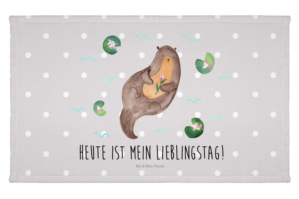 Hand towel otter Water Lily bath towel, big, children, baby, bathroom, Towel, towels, otter, marten, sea otter, European otter, water mammal, aquatic animal, baby otter, predator, water, otter gifts, animal lover, gift ideas for animal lovers, animal, mammal, water animal, gifts for people in love