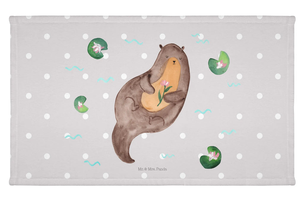 Hand towel otter Water Lily bath towel, big, children, baby, bathroom, Towel, towels, otter, marten, sea otter, European otter, water mammal, aquatic animal, baby otter, predator, water, otter gifts, animal lover, gift ideas for animal lovers, animal, mammal, water animal, gifts for people in love