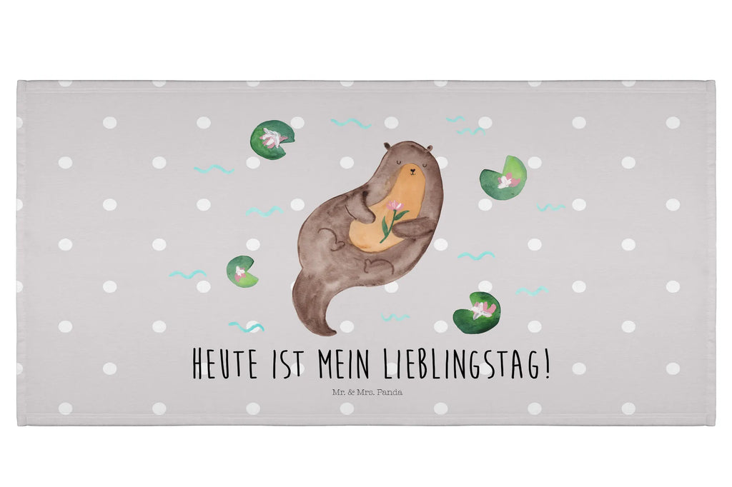 Hand towel otter Water Lily bath towel, big, children, baby, bathroom, Towel, towels, otter, marten, sea otter, European otter, water mammal, aquatic animal, baby otter, predator, water, otter gifts, animal lover, gift ideas for animal lovers, animal, mammal, water animal, gifts for people in love