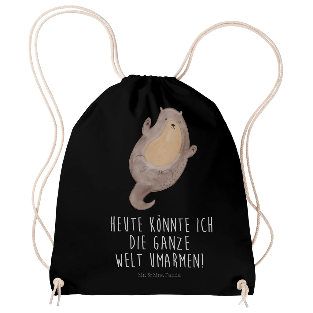 Drawstring bag otter Embrace sports bag, jute bag, gym bag, carrier bag, bag, hipster, otter, marten, sea otter, European otter, water mammal, aquatic animal, baby otter, predator, water, otter gifts, animal lover, gift ideas for animal lovers, animal, mammal, water animal, gifts for people in love, Otter Sea Otter Lake Otter