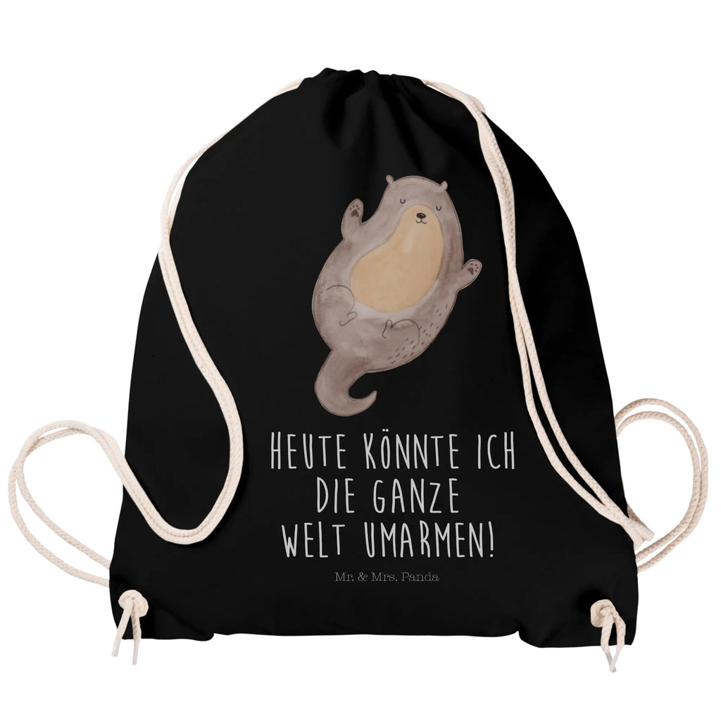 Drawstring bag otter Embrace sports bag, jute bag, gym bag, carrier bag, bag, hipster, otter, marten, sea otter, European otter, water mammal, aquatic animal, baby otter, predator, water, otter gifts, animal lover, gift ideas for animal lovers, animal, mammal, water animal, gifts for people in love, Otter Sea Otter Lake Otter